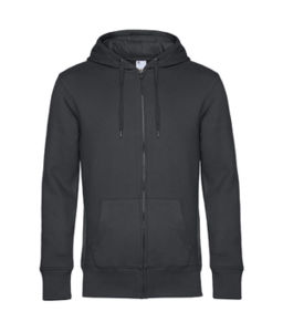 Sweatshirt personnalisé | King Zipped Hooded Asphalt