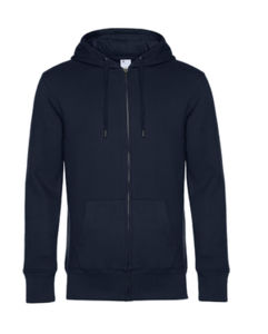 Sweatshirt personnalisé | King Zipped Hooded Navy Blue