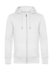 Sweatshirt personnalisé | King Zipped Hooded White