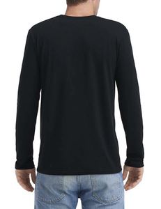 Sweatshirt personnalisé homme manches longues | Adult Tri-Blend LS Black