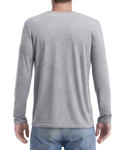 Sweatshirt personnalisé homme manches longues | Adult Tri-Blend LS Heather Grey