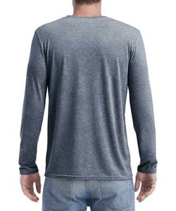 Sweatshirt personnalisé homme manches longues | Adult Tri-Blend LS Heather Navy