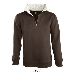 Sweat-shirt publicitaire homme col camionneur (1/4 zip) | Scott Chocolat