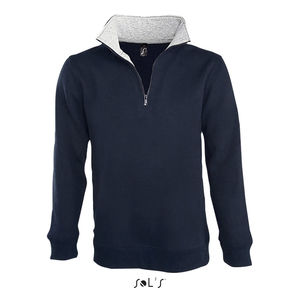 Sweat-shirt publicitaire homme col camionneur (1/4 zip) | Scott French marine