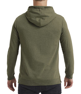 Sweatshirt personnalisé unisexe manches longues avec capuche | Light Terry Hood Heather City Green
