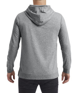 Sweatshirt personnalisé unisexe manches longues avec capuche | Light Terry Hood Heather Graphite