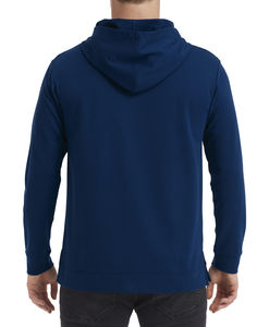 Sweatshirt personnalisé unisexe manches longues avec capuche | Light Terry Hood Navy