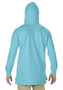 Sweatshirt publicitaire homme manches longues avec capuche | Liesse Lagoon Blue