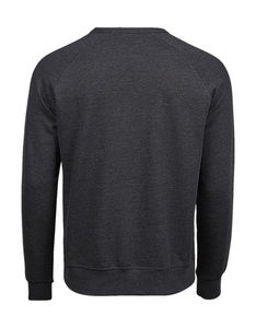 Sweatshirt publicitaire homme manches longues cintré raglan | Harlev Black Melange