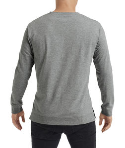 Sweatshirt publicitaire unisexe manches longues | Light Terry Crew Heather Graphite