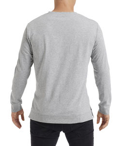 Sweatshirt publicitaire unisexe manches longues | Light Terry Crew Heather Grey