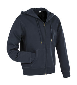 Sweatshirt personnalisé homme manches longues avec capuche | Active Sweatjacket Men Blue Midnight