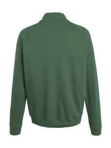 Sweatshirt personnalisé homme manches longues raglan | Lightweight Zip Neck Sweat Bottle Green