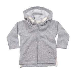 Sweatshirt personnalisé manches longues avec capuche | Flora Heather Grey Melange