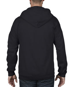 Sweatshirt publicitaire homme manches longues avec capuche | Adult Fashion Full-Zip Hooded Sweat Black