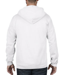 Sweatshirt publicitaire homme manches longues avec capuche | Adult Fashion Full-Zip Hooded Sweat White