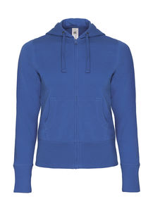 Sweatshirt publicitaire femme manches longues avec capuche | Hooded Full Zip women Sweat Royal