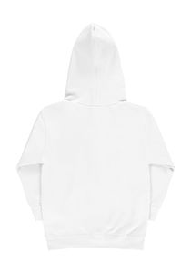 Sweatshirt personnalisé enfant manches longues avec capuche | Heywood White