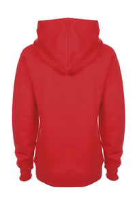 Sweatshirt personnalisé femme manches longues avec capuche | Raglan Hoodie Fire Red