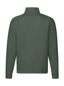 Sweatshirt publicitaire manches longues raglan | Zip-Neck Sweatshirt Bottle Green