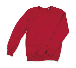 Sweatshirt publicitaire homme manches longues | Active Sweatshirt Crimson Red
