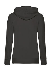Sweatshirt publicitaire femme manches longues avec capuche | Ladies Lightweight Hooded Sweat Jacket Black