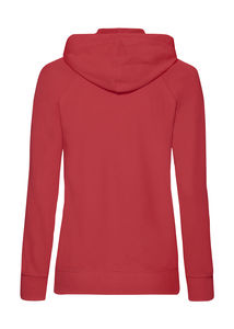 Sweatshirt publicitaire femme manches longues avec capuche | Ladies Lightweight Hooded Sweat Jacket Red