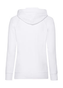 Sweatshirt publicitaire femme manches longues avec capuche | Ladies Lightweight Hooded Sweat Jacket White