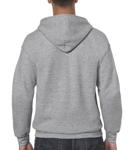 Sweat-shirt homme zippé à capuche heavy blend™ publicitaire | Yorkton Sport Grey