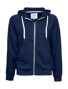 Sweatshirt publicitaire femme manches longues avec capuche | Jylinge Navy