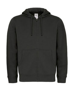 Sweat-shirt homme zippé à capuche publicitaire | Hooded Full Zip men Sweat Black