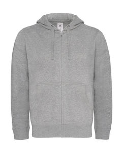 Sweat-shirt homme zippé à capuche publicitaire | Hooded Full Zip men Sweat Heather Grey