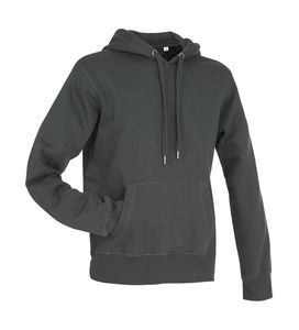 Sweatshirt publicitaire homme manches longues avec capuche | Active Sweat Hoody Men Slate Grey