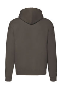 Sweatshirt publicitaire homme manches longues avec capuche | Premium Hooded Zip Sweat Chocolate