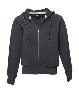 Sweatshirt publicitaire femme manches longues avec capuche | Karisse Dark Grey