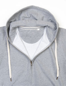 Sweatshirt personnalisé homme manches longues avec capuche | Johnsons Heather Grey Melange