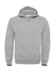 Sweat-shirt à capuche personnalisé | ID.003 Cotton Rich Hooded Sweat Heather Grey