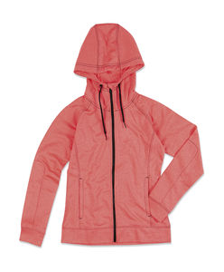 Veste publicitaire femme manches longues avec capuche | Active Performance Jacket Women Coral