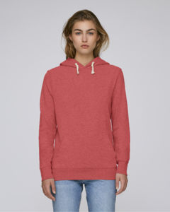 Sweat-shirt capuche suédé unisexe | Explore Mid Heather Red