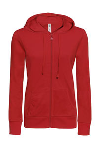 Sweat-shirt femme zippé capuche personnalisé | Wonder women Hooded Zip Sweat Red