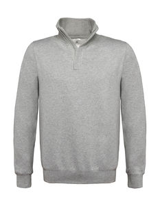 Sweatshirt publicitaire manches longues | ID.004 Cotton Rich 1 4 Zip Sweat Heather Grey