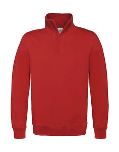 Sweatshirt publicitaire manches longues | ID.004 Cotton Rich 1 4 Zip Sweat Red