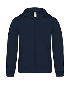 Sweatshirt personnalisé enfant manches longues avec capuche | Hooded Full Zip kids Sweat Navy