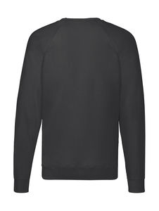 Sweatshirt publicitaire homme manches longues raglan | Lightweight Raglan Sweat Black