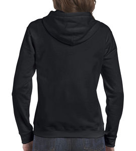 Sweat-shirt femme zippé à capuche heavy blend™ publicitaire | Westmount Black
