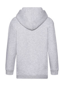 Sweatshirt publicitaire enfants manches longues avec capuche | Kids Premium Hooded Sweat Jacket Heather Grey