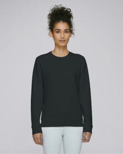 Sweat-shirt col rond essentiel unisexe | Rise Black