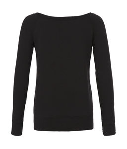 Sweat-shirt femme triblend publicitaire | Algieba Solid Black Triblend