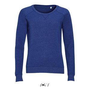 Sweat-shirt publicitaire femme french terry | Studio Women Indigo chiné