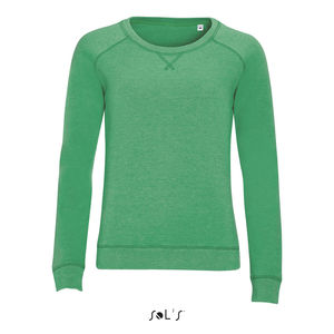 Sweat-shirt publicitaire femme french terry | Studio Women Vert chiné